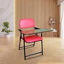 FURNIMAX Foldable Desk Chair with Adjustable Writing Pad